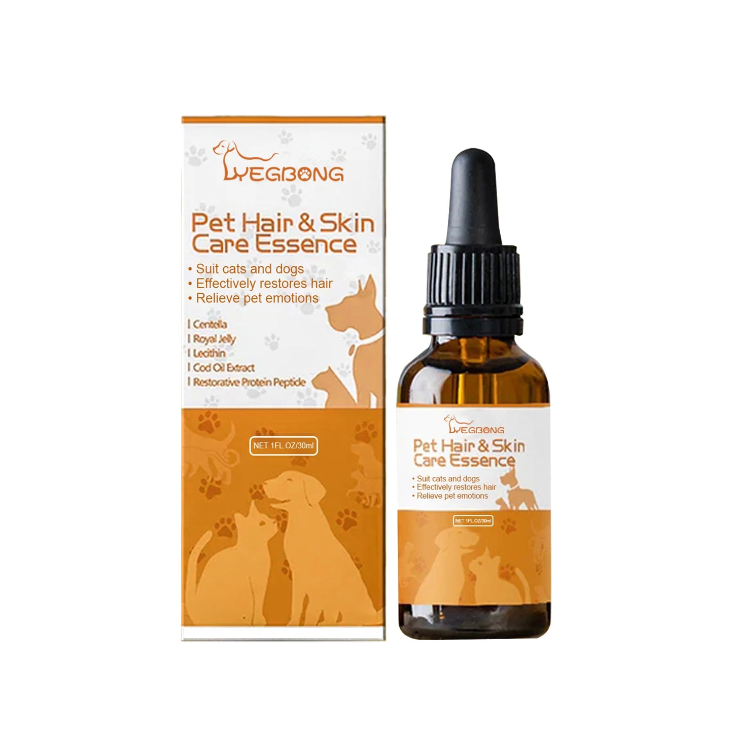 Pet Skin Care Essence Relieve Itching Repair Skin Wound Clean Moisturizing Anti Parasite Deodorant Dogs Cats Hair Nourish Liquid