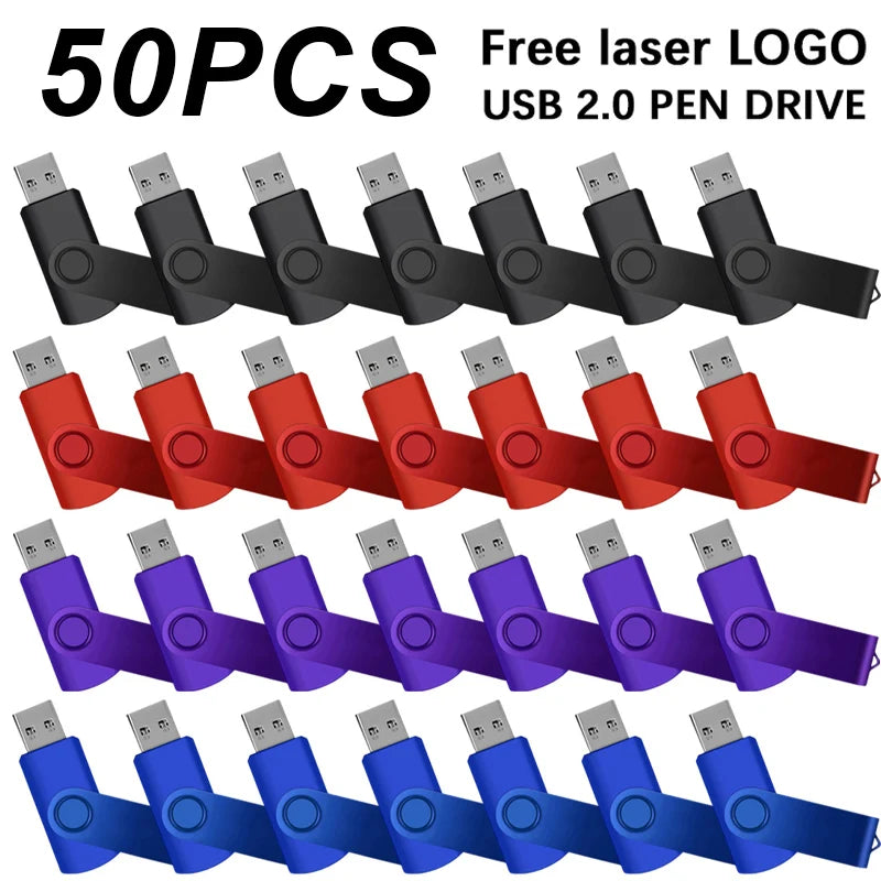 wholesale 50 Pack USB Flash Drive Memory Stick Pendrive Thumb Drive Lot 1GB 2GB 4GB 8GB 16GB 32G 64GB 128GB Memory Flash Disk
