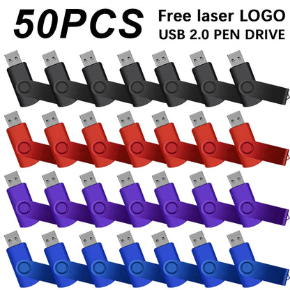 wholesale 50 Pack USB Flash Drive Memory Stick Pendrive Thumb Drive Lot 1GB 2GB 4GB 8GB 16GB 32G 64GB 128GB Memory Flash Disk
