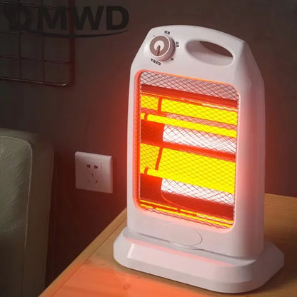 DMWD Electric Heater Portable Quartz Tube Heating Machine Bedroom Office Small Sun Heater Winter Warmer Thermal Heating Radiator