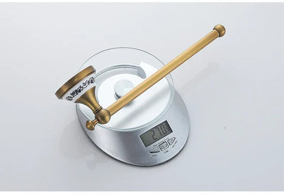 Antique Brass 2pc Bathroom Accessories Set, Bronze Dispenser Towel Rod and Toilet Paper Holder for Bathroom Wall Mounted