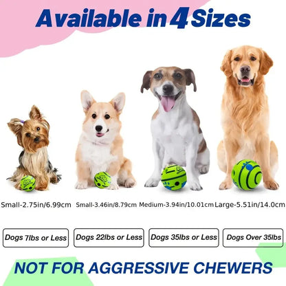 Pet Dog Toy Ball Wobble Wag Giggle Ball Interactive Dog Cat Toy Chew Toy Giggle Sounds Toy When Rolled or Shaken For Pet Dog Fun