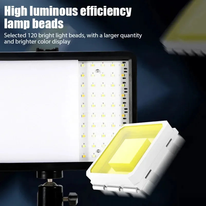 VIKEFON 3000K-6000K LED Photography Video Light Panel Lighting Photo Studio Lamp Kit For Shoot Live Streaming Youbube RGB Filter