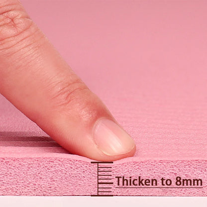 8mm yoga mat, suitable for beginners, lengthened and thickened for exercise, non slip fitness yoga mat for home use ﻿