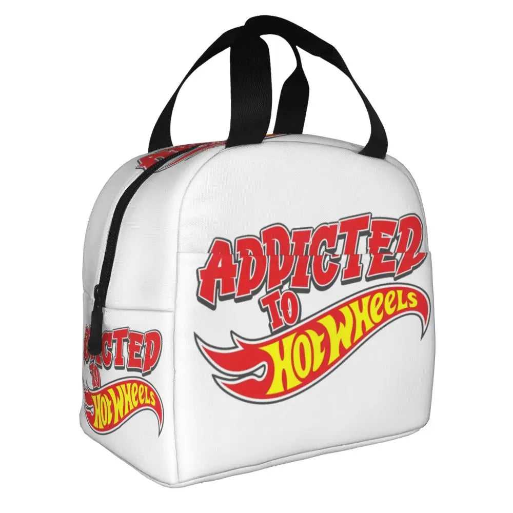 Custom Hot Wheels For Fans Thermal Insulated Lunch Bag Cartoon Sport Car Portable Lunch Container Travel Multifunction Food Box