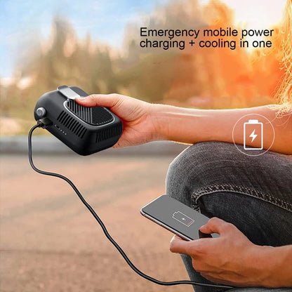 Zai Xiao Portable Personal Hanging Waist Fan With 10000Mah Recharge Quiet Wearable Electric Fan Handheld Air Conditioner