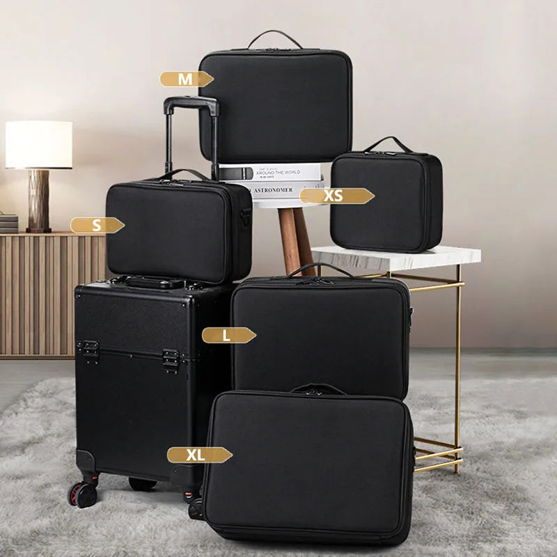 Large Capacity Cosmetic Case Waterproof Manicure Makeup Toolbox,Makeup Bag For Travel New Professional Tattoo Tool Makeup Case