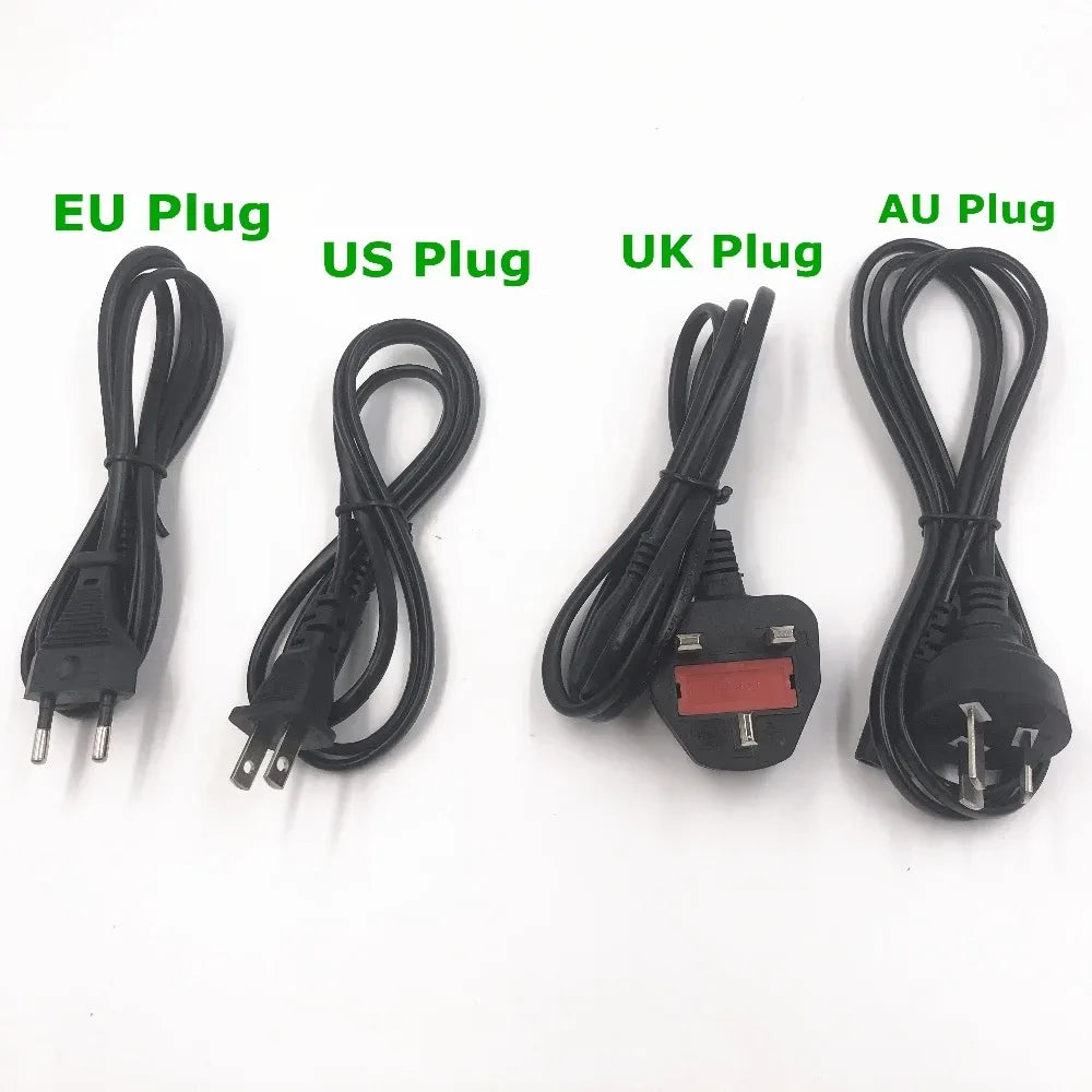 58.8V 2A Charger with GX16-3 Pin DC5.5 XLR Plug, Power Adapter for 52V Li-ion Battery Input 100-240V