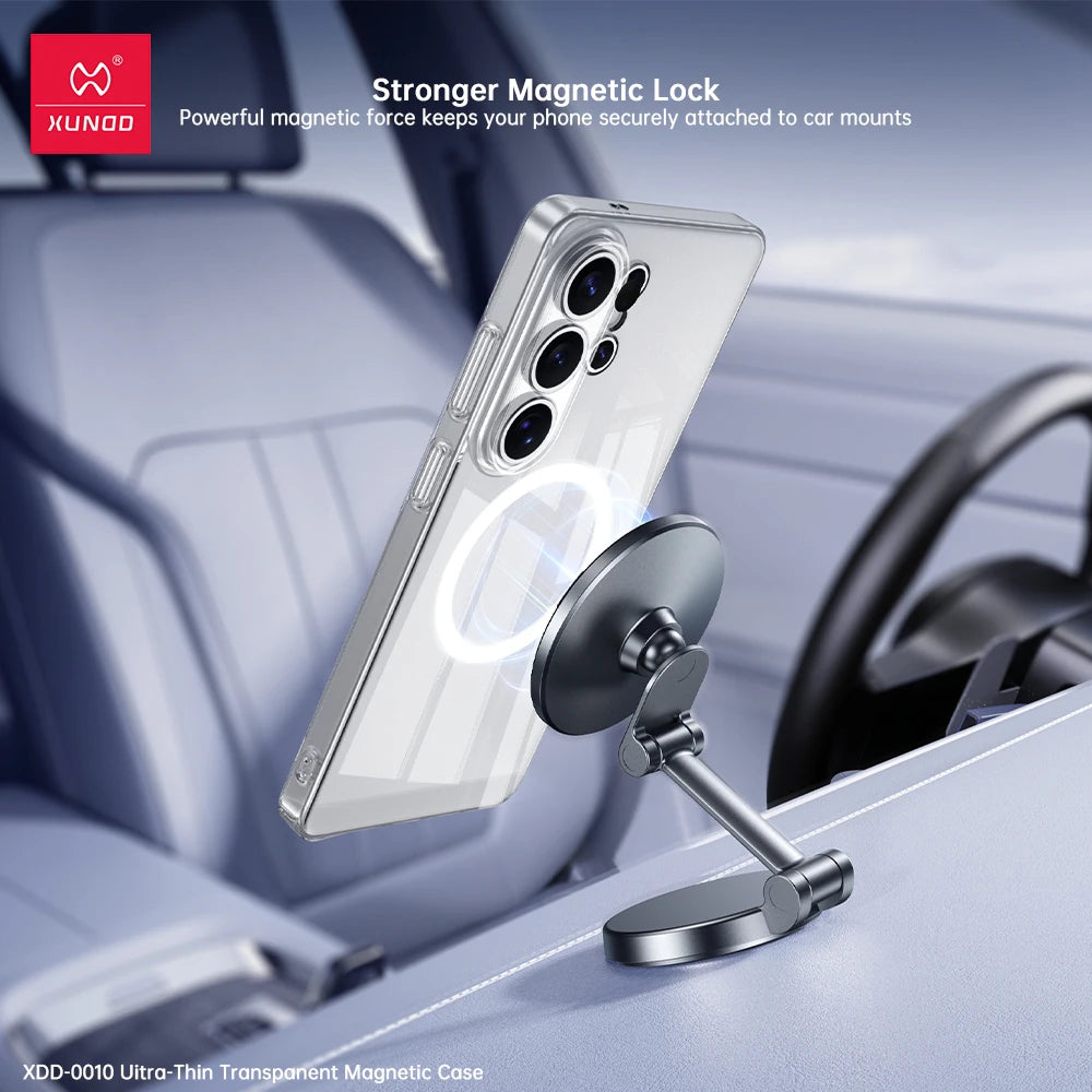 Xundd Magnetic Case For Samsung Galaxy S26 Ultra PC HD Transparent Cover Camera Lens Protection For Samsung S26 Ultra Case