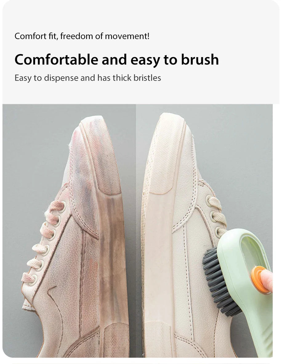 Multifunction Cleaning Shoe Brush Soft Automatic Liquid Shoe Brush Long Handle Liquid Clothes Brush Household Cleaning Tools