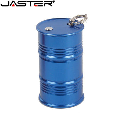 JASTER Colorful Oil Drum USB Flash Drives 128GB Metal Pen Drive 64GB Real Capacity Memory Stick 32GB Portable Pendrive 16GB 8GB