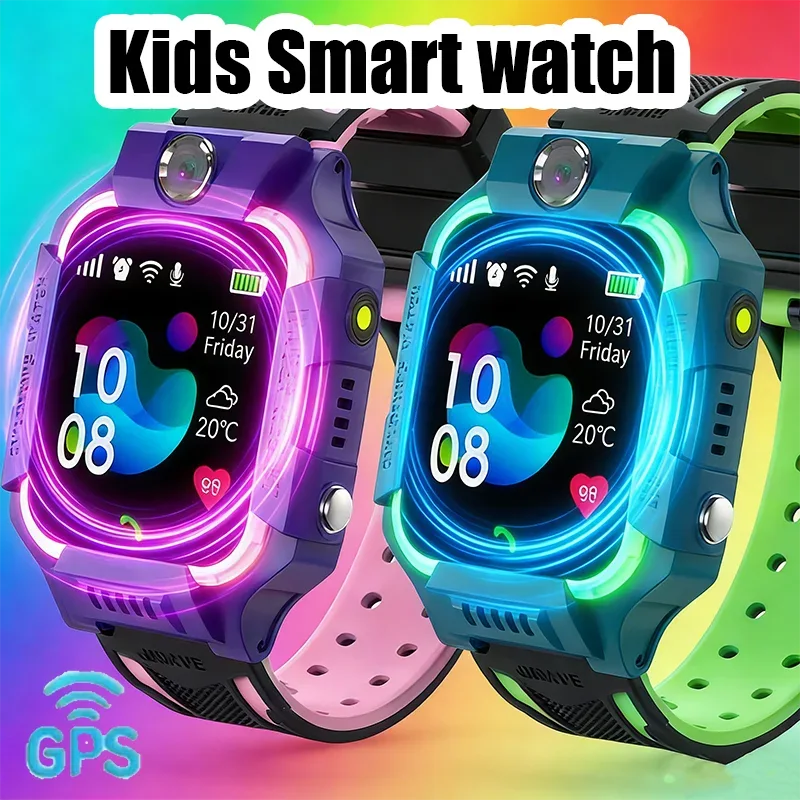 2026NEW Kids 5G Smart Watch SOS GPS Location Sim Card Call Camera Child SmartWatch Camera Waterproof Watch Gift For IOS Android