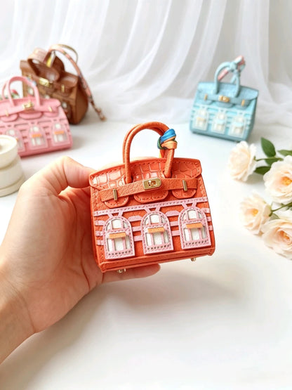 Mini Hanging Small Home Light Luxury New Fashion Decoration Envelope Headphone Leather Purse Leather Pendant Mini Keychain