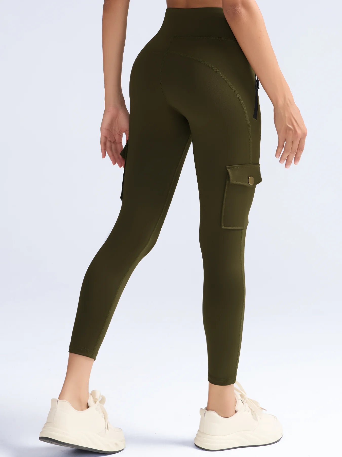 1/3 PCS Washed Print Work Pocket Women Leggings Elastic Butt Lifting Fitness Tights 2025 New Athletic Pants Fashion Streetwear