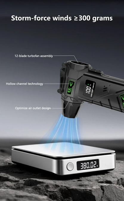 New Powerful Violent Fan 990000RPM Turbo Air Blower 380G Thrust High Speed Brushless Turbo Jet Blower With LED Lighting