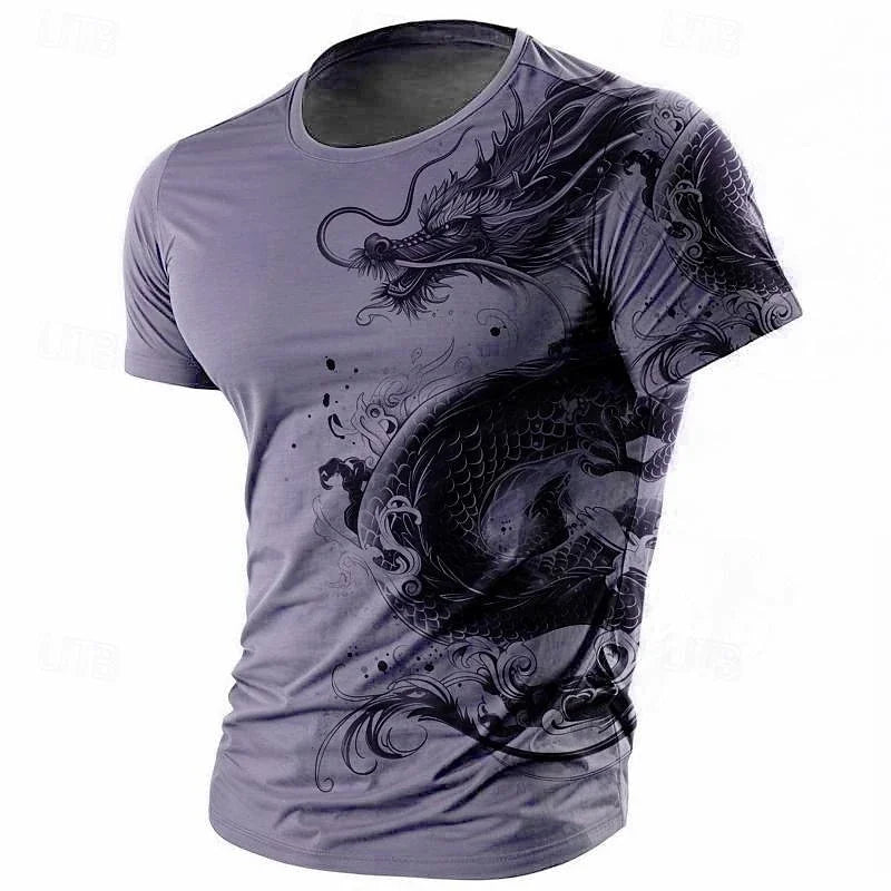 Summer new style - Printed 3D Muay Thai training competition sports T-shirt - Comfortable and breathable men's T-shirt top