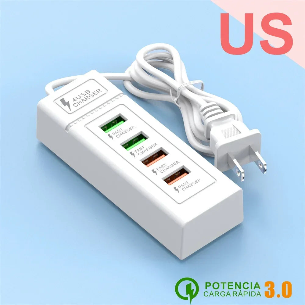 USB C Charger Power Strip Multi Ports Fast Charging EU/US/UK Plug Power Adapter Quick Charge 3.0 PD Type C Wall Charger Socket