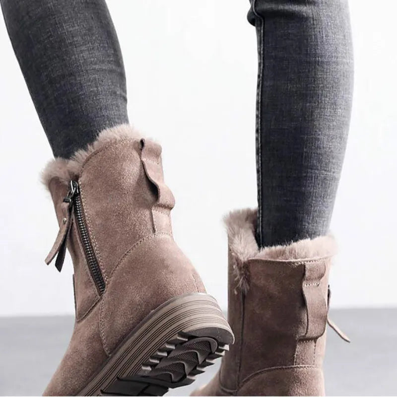 new women's shoes winter tide brand snow boots women  velvet thick warm short boots waterproof non-slip big cotton shoes