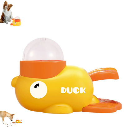 Pet slow food bowl, duck dog snack dispenser, slow anti-swallowing dog food feeder interactive feeder for small and medium pets