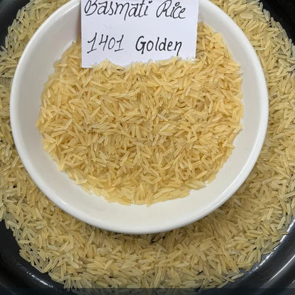 1401 Golden Sella Basmati Rice Premium Aged Long Grain Aromatic Parboiled Export Quality Bulk Supply from Saanvisha Global India