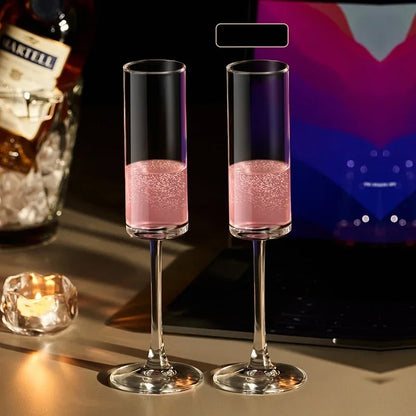 GIANXI French Vertical lines Champagne Glasses Home Glass Goblets High-end Red Wine Glasses White Wine Glasses Cocktail Glasses