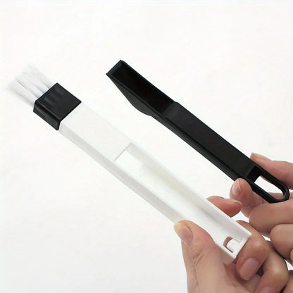 Portable Two-in-one Cleaning Brush Multifunctional Door and window Keyboard Groove Cleaner Dust Shovel Window Rail Cleaning Tool