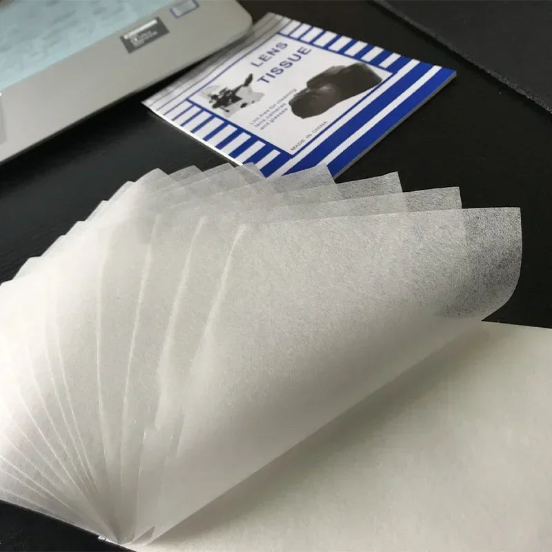 100 Sheets Soft Camera Lens Optics Tissue Cleaning Clean Paper Wipes Booklet
