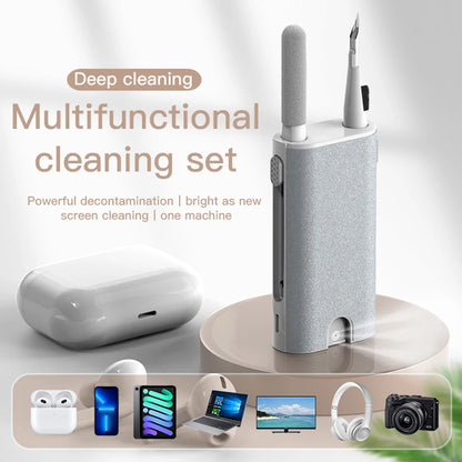5 in 1 Phone Screen Cleaning Tools with Spray Port Portable Earphone Cleaning Pen Multifunctional Accessories for Airpods 3