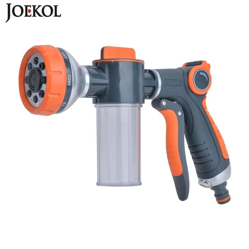 8 Function Foam Lance Water Gun High Pressure Nozzle Jet Garden Car Water Washer Sprayer With Foam Pot Cleaning Car Wash Tool