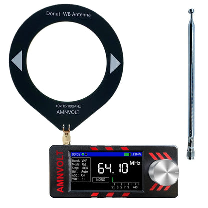 Upgraded V3S AMNVOLT Mini SI4732 DSP Radio Receiver FM AM SSB LSB USB Full Band Pocket Radio with Hi-Z Headphone Amplifier