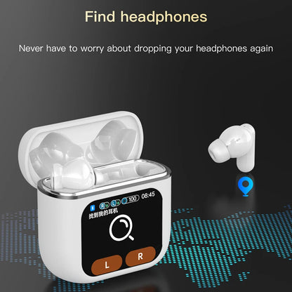 SE60 High quality Touch Screen ANC Wireless Earphones TWS Noise Cancelling Earbud Bluetooth 5.3 Long Battery life HiFi Headphone