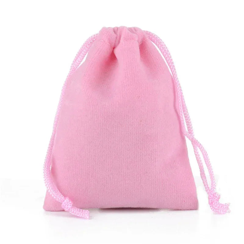 25 Pieces/Batch 15x20 10x15 13x18 9x12 7x9 5x7cm Velvet Drawstring Bag With Jewelry Bag Christmas Wedding Gift Red Velvet Bag
