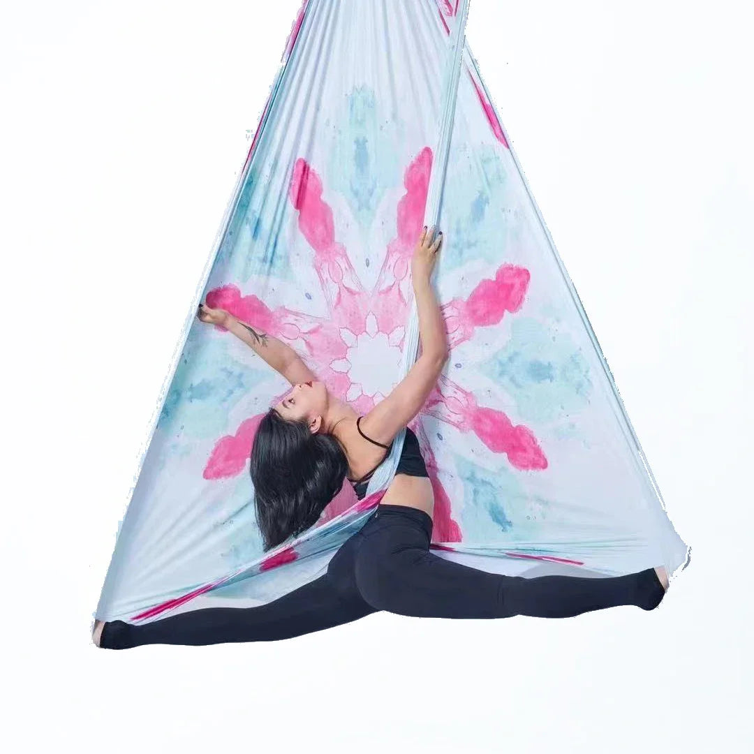 2024 New Aerial Yoga hammock Fabric Flying Pilates Yoga Swing Silk Aerial Anti-Gravity Traction Device Fitness Yoga Home Gym