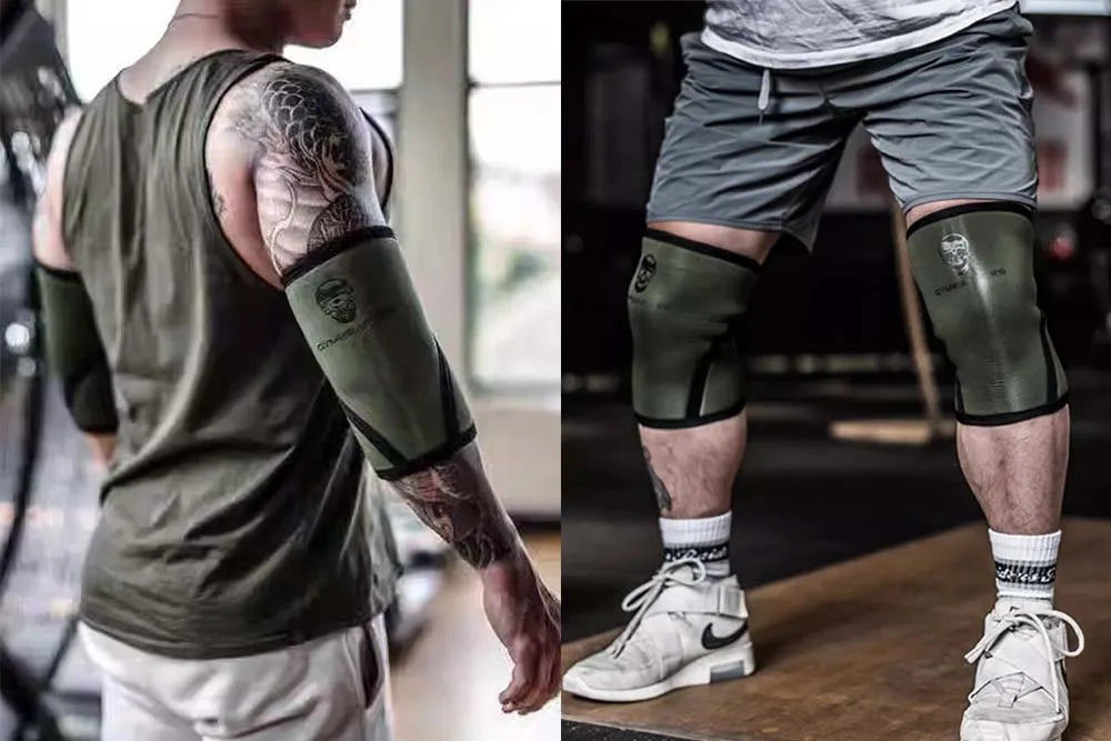 7mm Knee Pads Fitness Squatting Sports Protective Elasticity Hard Pulling Powerlifting Training Bodybuilding Knee Protector