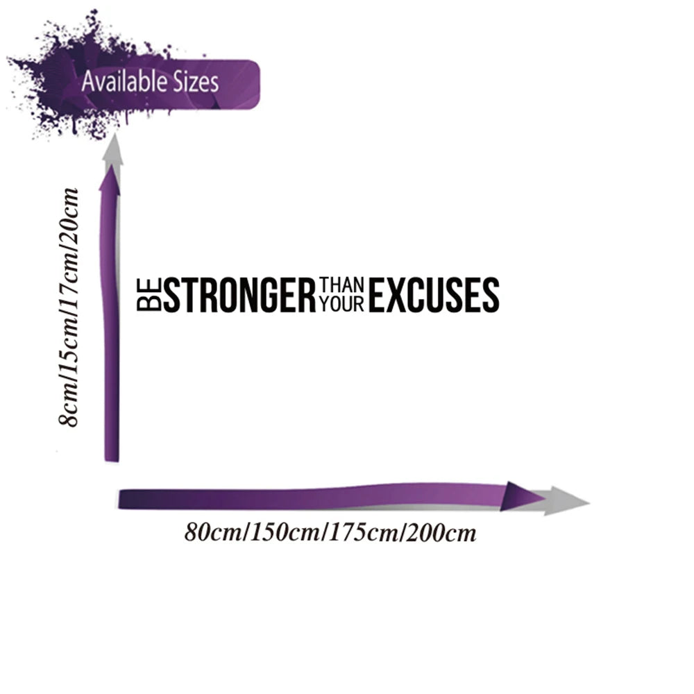 Be Stronger Than Your Excuses Gym Wall Sticker Decal Motivational Inspiral Quote Fitness Crossfit Bodybuilding Sport Deco