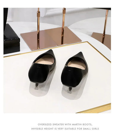 BIGTREE Shoes Women 4.5 Cm Heels Pointed Toe Woman Pumps Fashion Kitten Heels Large Size 34-43 Sexy Mid Heeled Female Shoes 2026