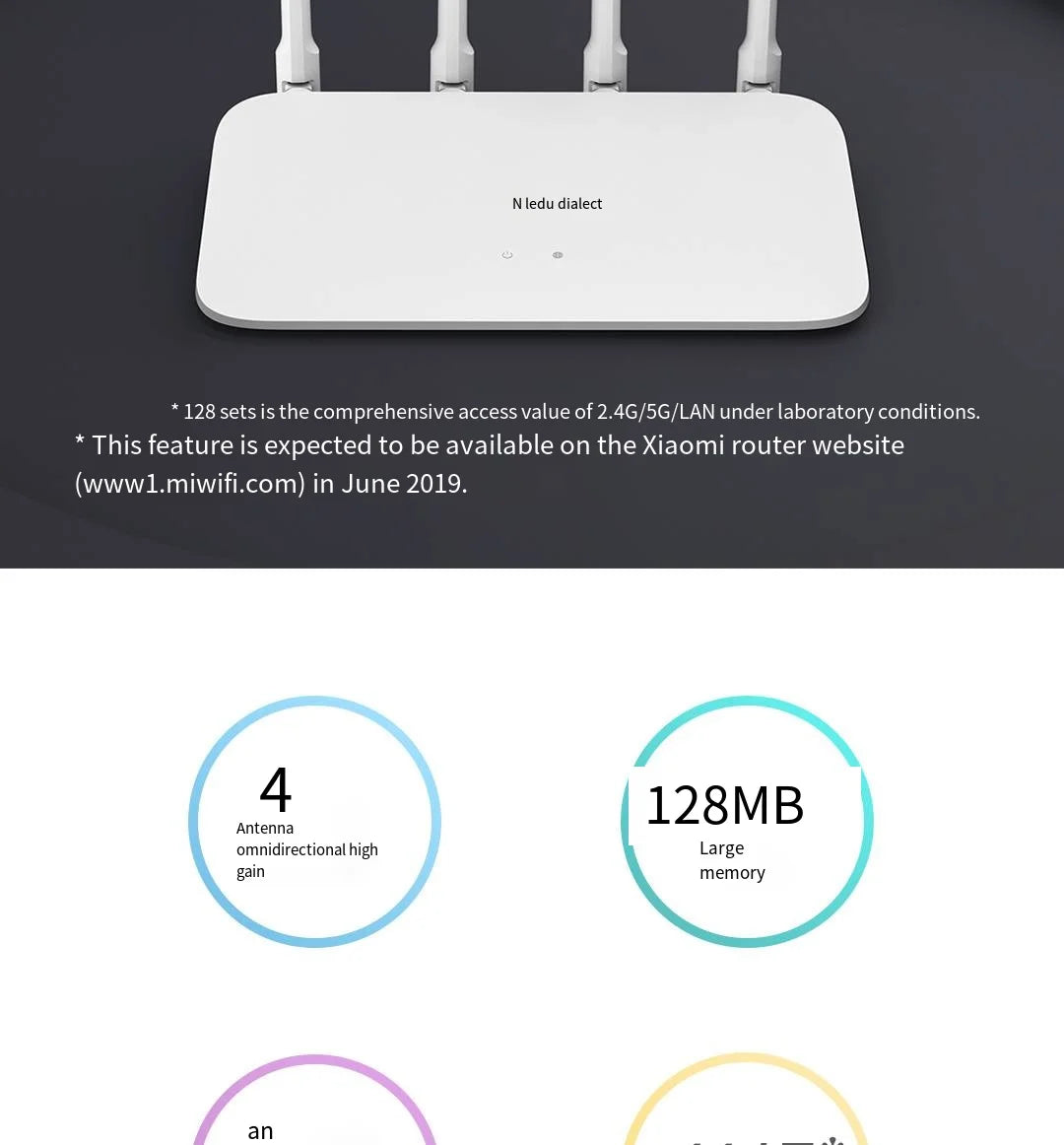 Xiaomi Router 4A Gigabit Edition 1000M 100M 5GHz 2.4GHz WiFi ROM 16MB DDR3 64MB 128MB High Gain 4 Antennas Remote Mi APP Control