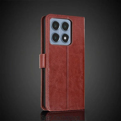 Card Holder Cover Case for Xiaomi 14T / Xiaomi Mi 14T Pro Pu Leather Flip Cover Retro Wallet Phone Case Business Fundas Coque