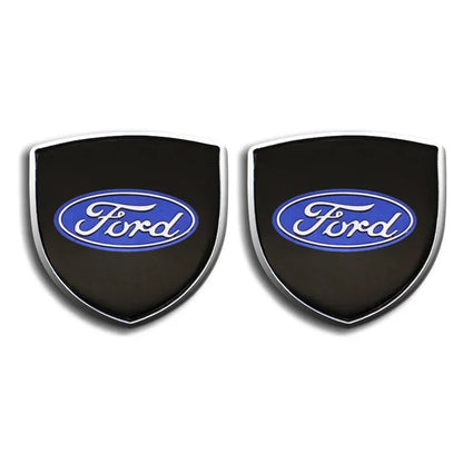 3D Metal Car Side Fender Trunk Emblem Badge Decoration Stickers For Ford Focus 2 3 Mk2 Mk3 Fiesta Mondeo Ranger Ecosport Kuga ST