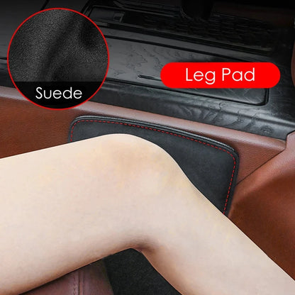 Comfortable Suede Car Pillow Car Knee Pad Auto Cushion Elastic Memory Foam Leg Pad Headrest In The Car Accessories