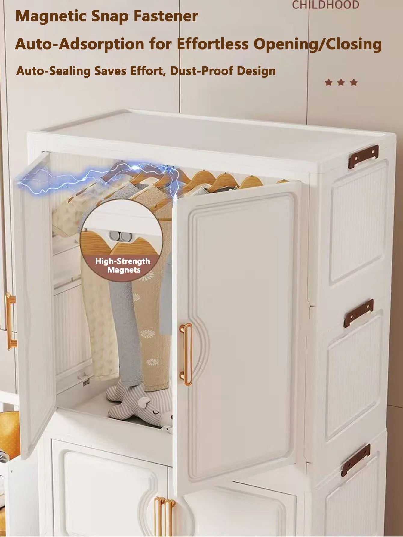 Locker Locker Locker Household Locker Clothes Installation Free Plastic Multi Layer Foldable Large Capacity Practical Cabinet