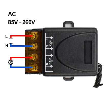 RF Wireless Remote Control Switch 433Mhz AC 110V 120V 240V 220V 30A Relay for Light Lamp Water Pump Door Access System