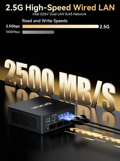 GMKtec M6 Ultra Mini PC AMD Ryzen 5 7640HS 16GB RAM 512GB ROM Desktop Computer 2.5G Dual LAN WiFi 6E BT 5.2 Windows 11 Pro