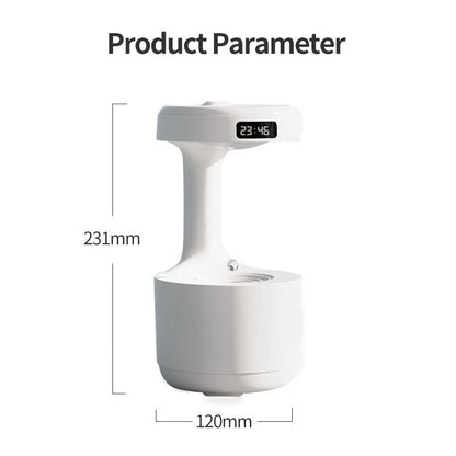 Water Droplet Air Humidifier 800ml Anti-gravity Essential Oil Diffuser Night Light Weightless Sprayer Decorations Desk Lamps