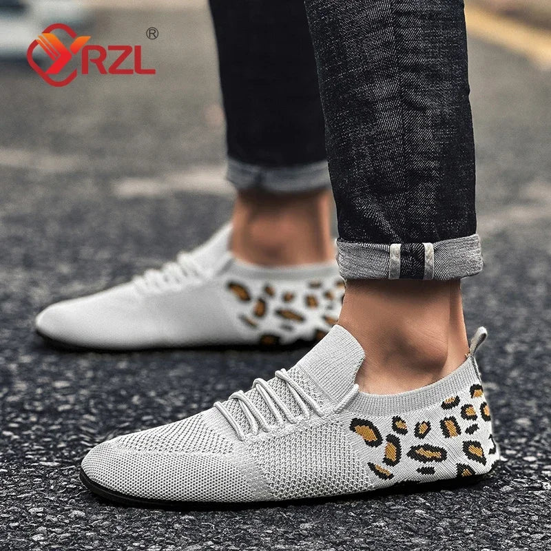 YRZL Mens Mesh Loafers Soft Driving Moccasins High Quality Flats Male Walking Shoes Breathable Mesh Casual Loafers Mens Shoes