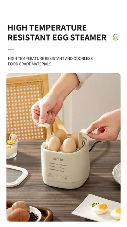 Electric Egg Cooker Multi-Functional Household Egg Cooker High Capacity Soft Medium Hard-Boiled Egg Cooker Egg Custard Steamer