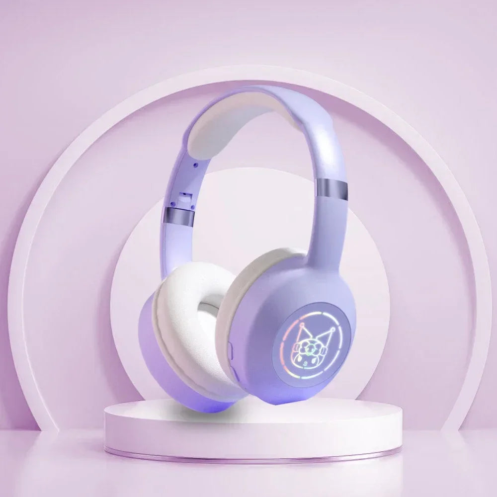 Sanrio Kuromi Bluetooth Headphones Cute My Melody Wireless Earphones Stereo Sound Noise Reduction Earbuds Anime Cartoon Gifts