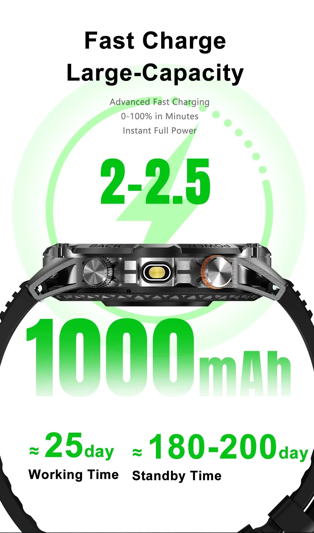 LIGE New Military For T-Rex 3 Ultra Smart Watch 1000mAh Battery IP68 Waterproof Compass Flashlight Sports Tracker Smartwatch Men