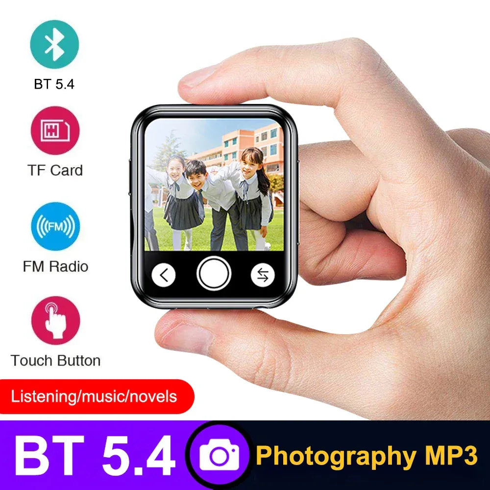 16-128GB Bluetooth 5.4 MP3 MP4 Player With Camera 2 Inch Touch Screen MP3 With 720P Camera/Speaker Video Recorder FM radio