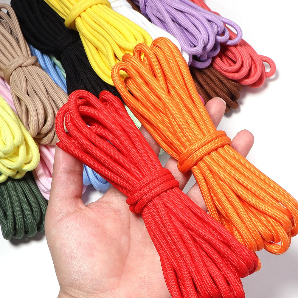 5yards/lot 5mm Colorful Polyester Braided Rope For Jewelry Making DIY Keychian Lanyard Bag Pendant Handcraft Accessories
